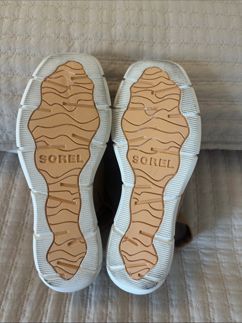 Sorel Cameron Flatform Slingback Tan Leather Sandals 8.5 - Picture 3 of 12